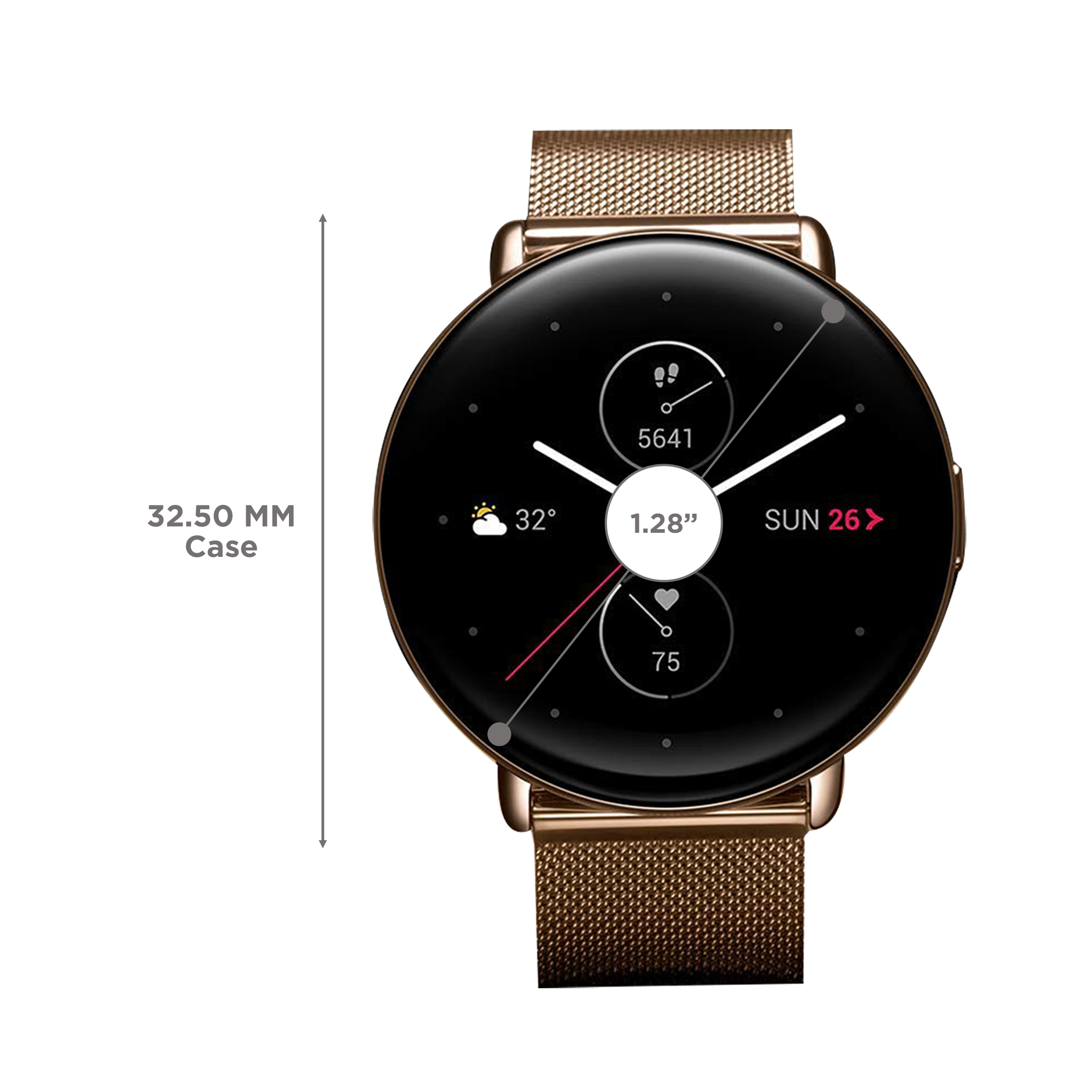 amazfit zepp e round champagne gold